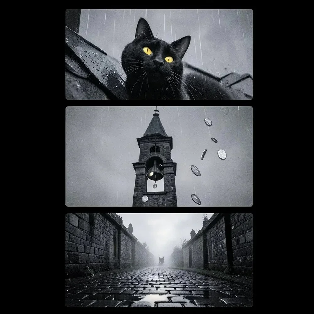 Black Cat Prowling Wet cover