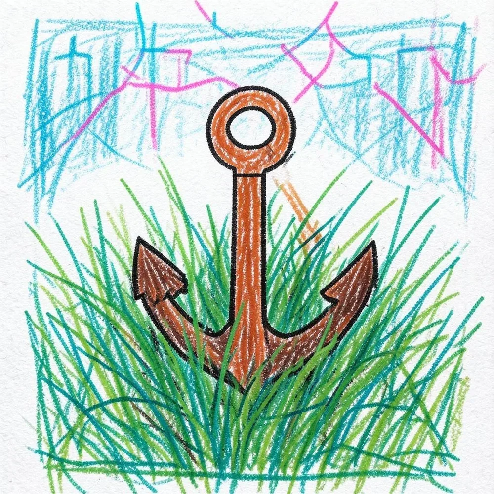 Iron Anchor In The Grass cover
