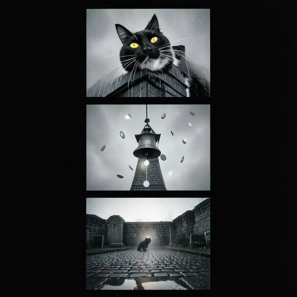 Black Cat Prowling Wet cover