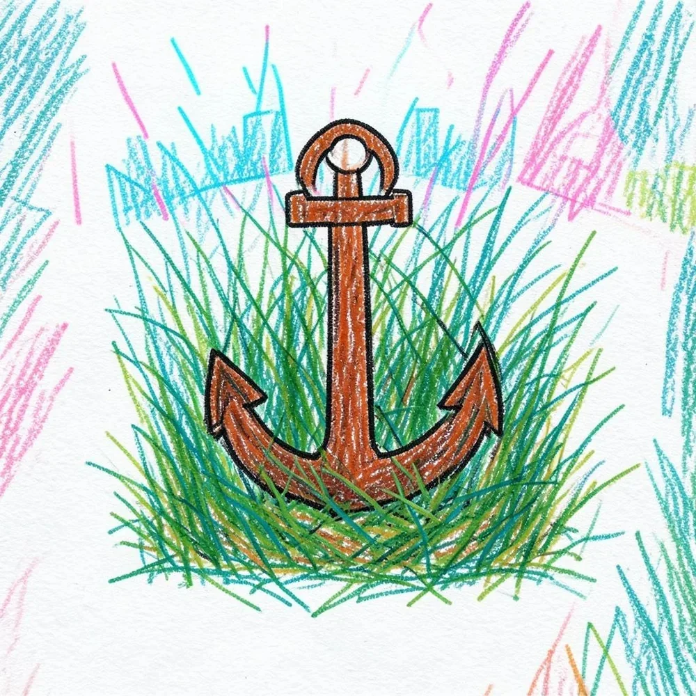 Iron Anchor In The Grass cover