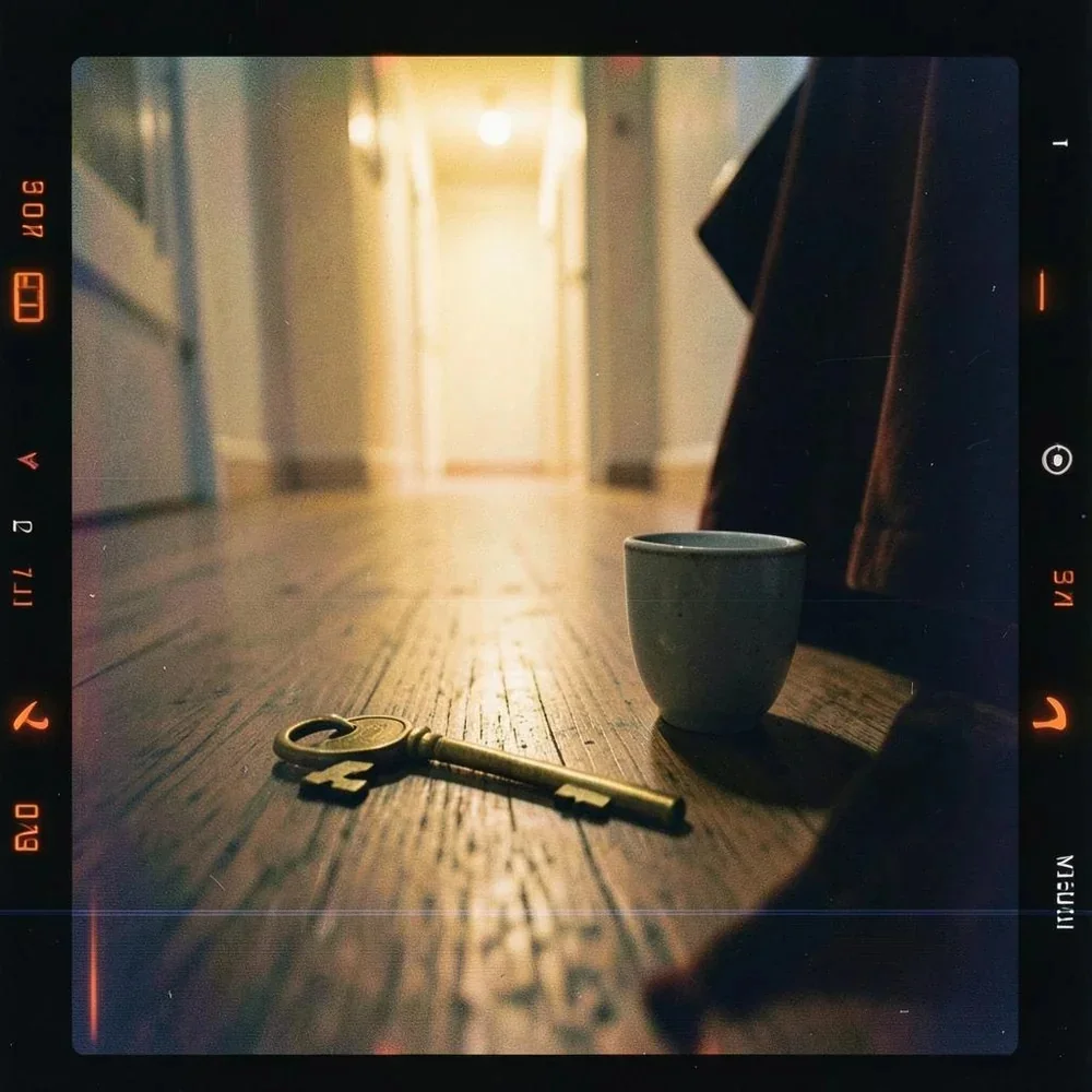 The hallway light is humming low cover