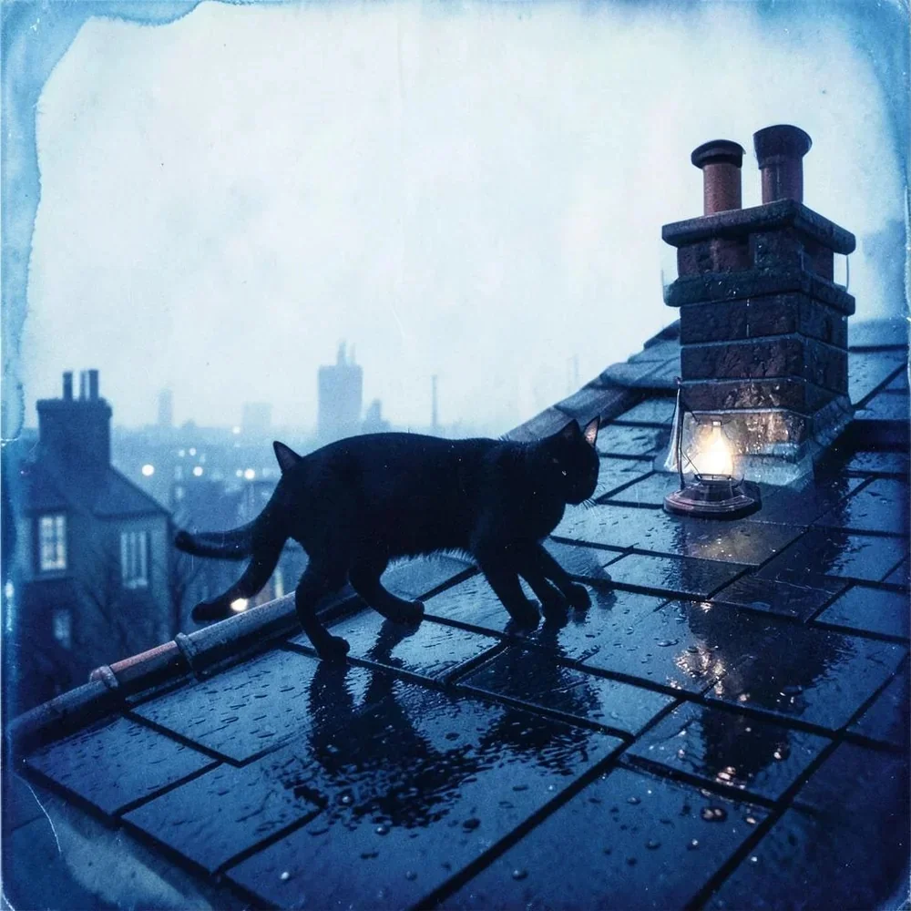 Black Cat Rooftops, Halloween cover