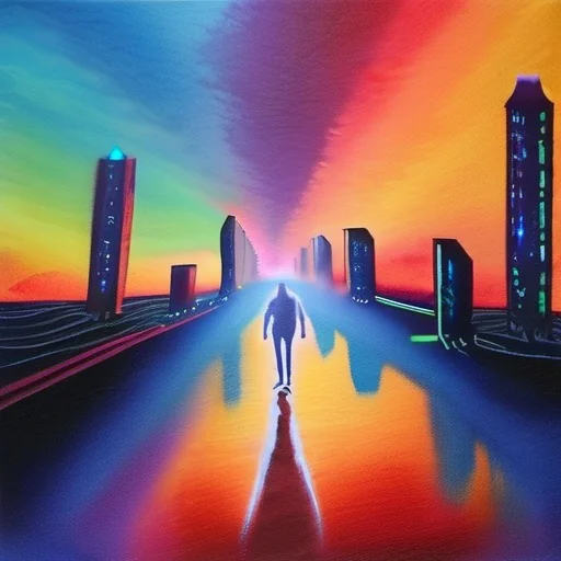Neon Footprints Lead Me cover