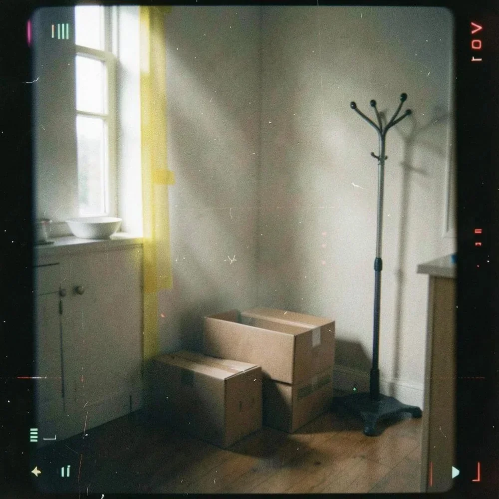 I landed by the doorway, marked with tape cover