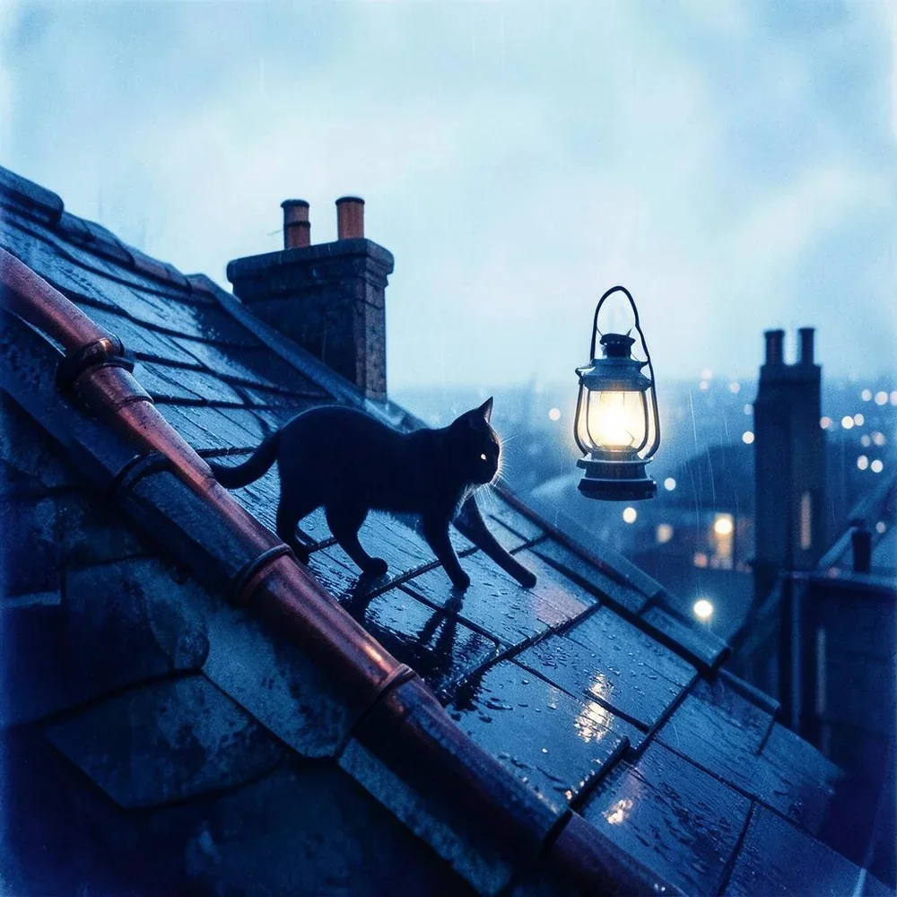 Black Cat Rooftops, Halloween cover